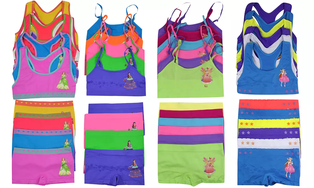 Mystery Deal Girls' Racerback or Cami Bra Sets (12-Piece) - Primary Image