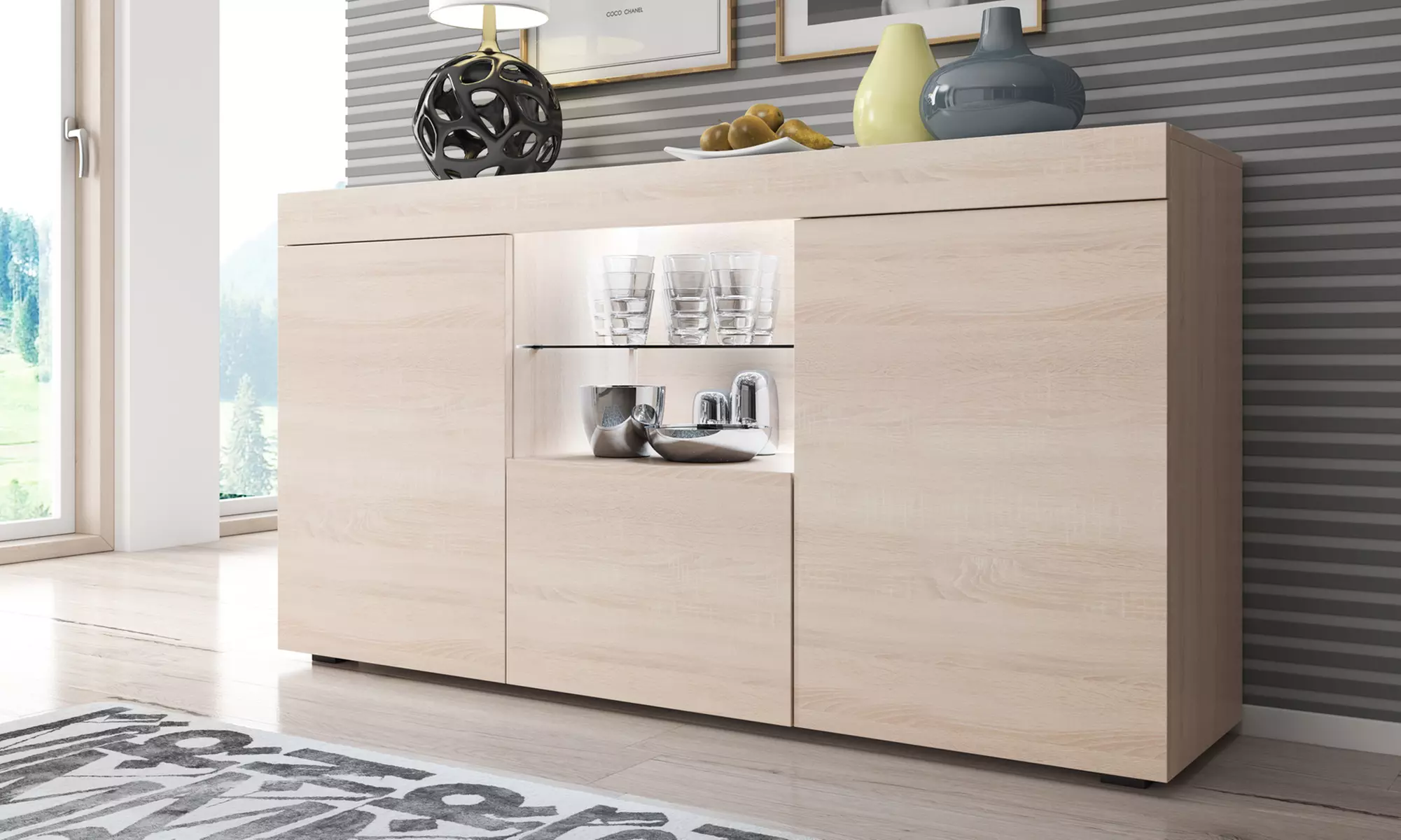 Credenza Sefora con illuminazione LED