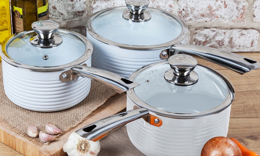 Image 8: Tower Linear 3-Piece Saucepan Set