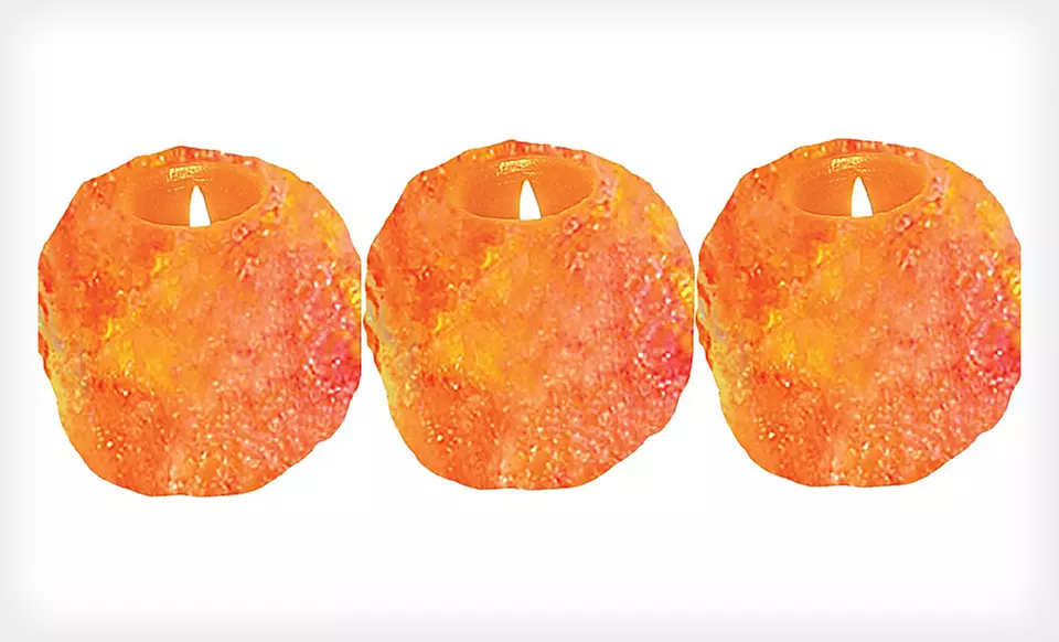 $11.99 for a Three-Piece Himalayan Ionic Natural Candleholder Set ($38.97 List Price). Free Returns. - Second Medium