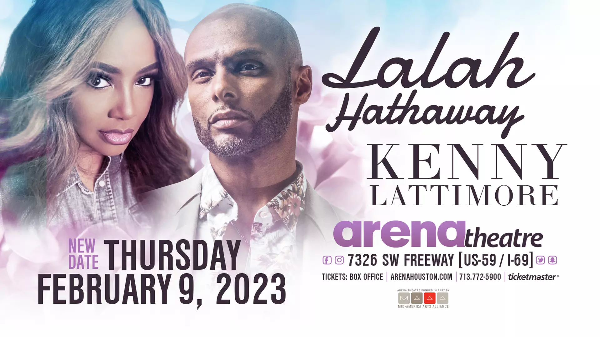 Lalah Hathaway and Kenny Lattimore on February 9 at 8:30 p.m. - Primary Image