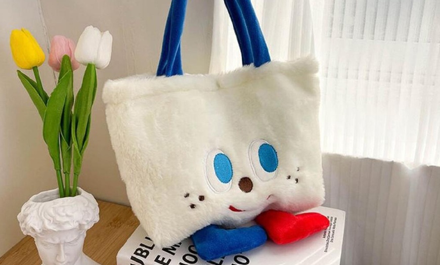 Image 7: Plush Mini Tote Bag