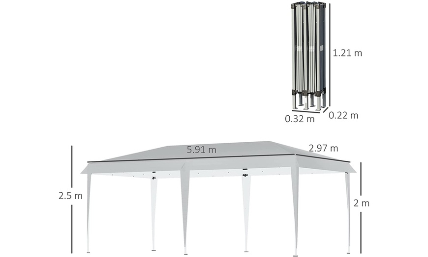 Image 9: Outsunny Portable Pop-Up Gazebo