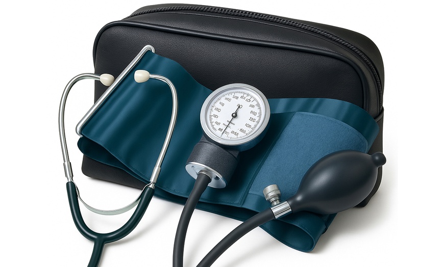 Image 2: Tensiomètre manuel, kit complet avec stéthoscope