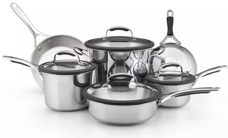 KitchenAid 10-Piece Stainless Steel Cookware Set. Free Shipping and Returns. - Second Medium