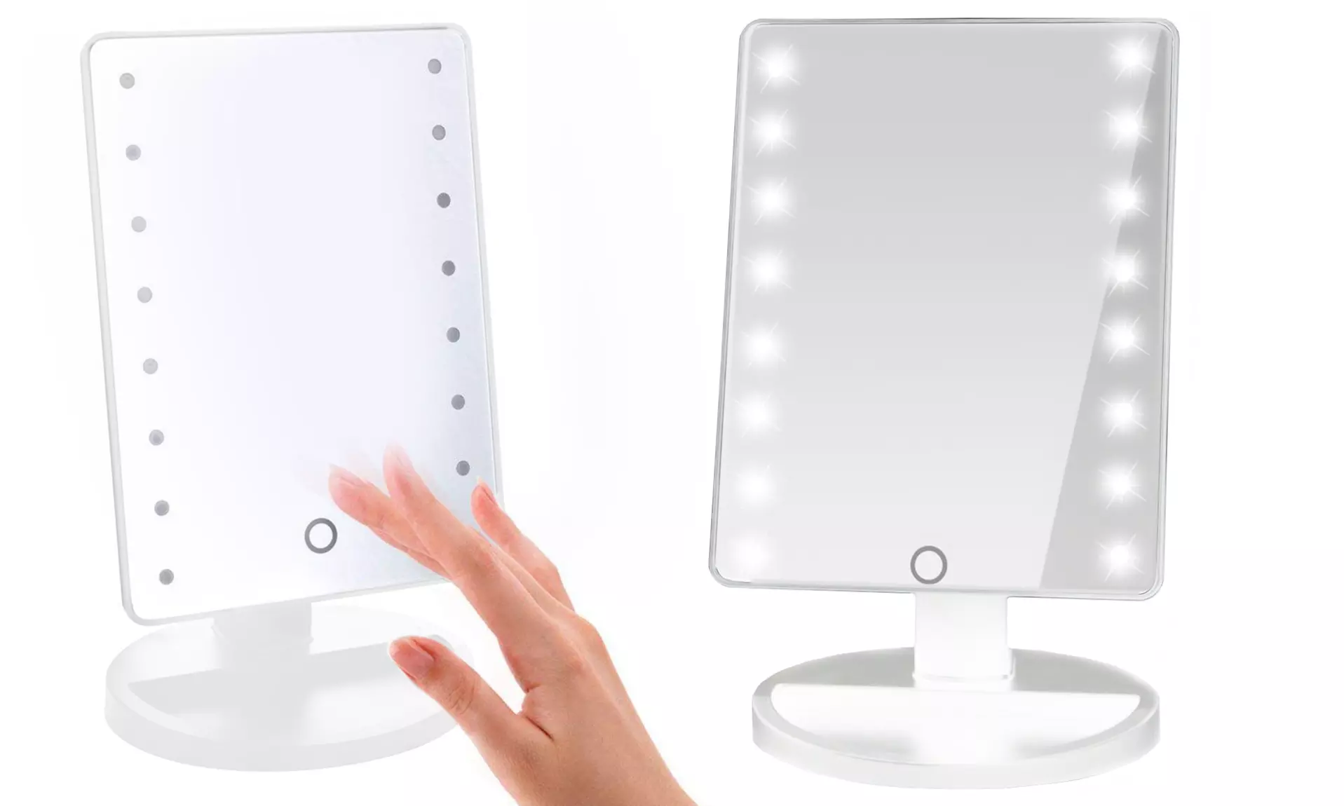 PureOriginal 8.9" x 6.5" LED Light Adjustable Desk Stand Mirror - Second Medium
