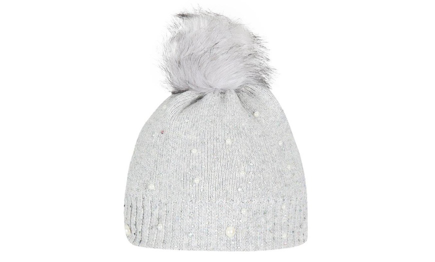 Image 3: Kurt Muller Faux Fur Bobble Hat