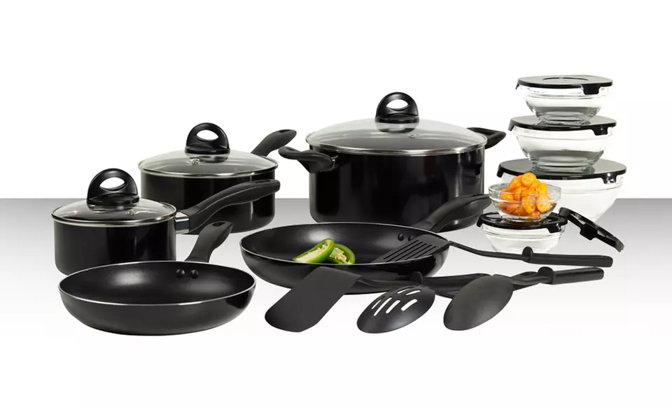 17-Piece Aluminum Kitchen Starter Set in Red or Black. Free Shipping and Returns. - Primary Image