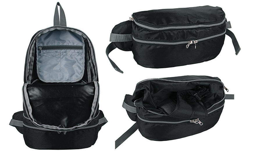 Image 2: 2-in-1 Travel Backpack/Waist Pouch