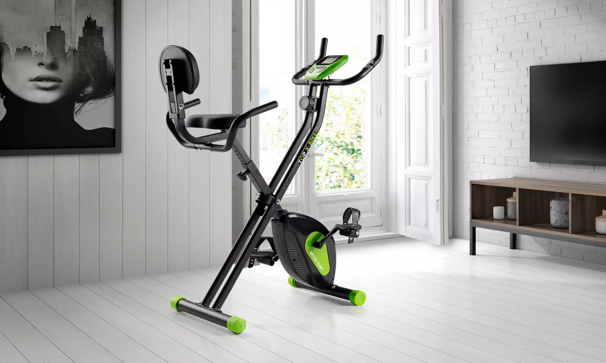 Vélo magnétique pliable ECO-808, équipé d'un écran LCD - Primary Image