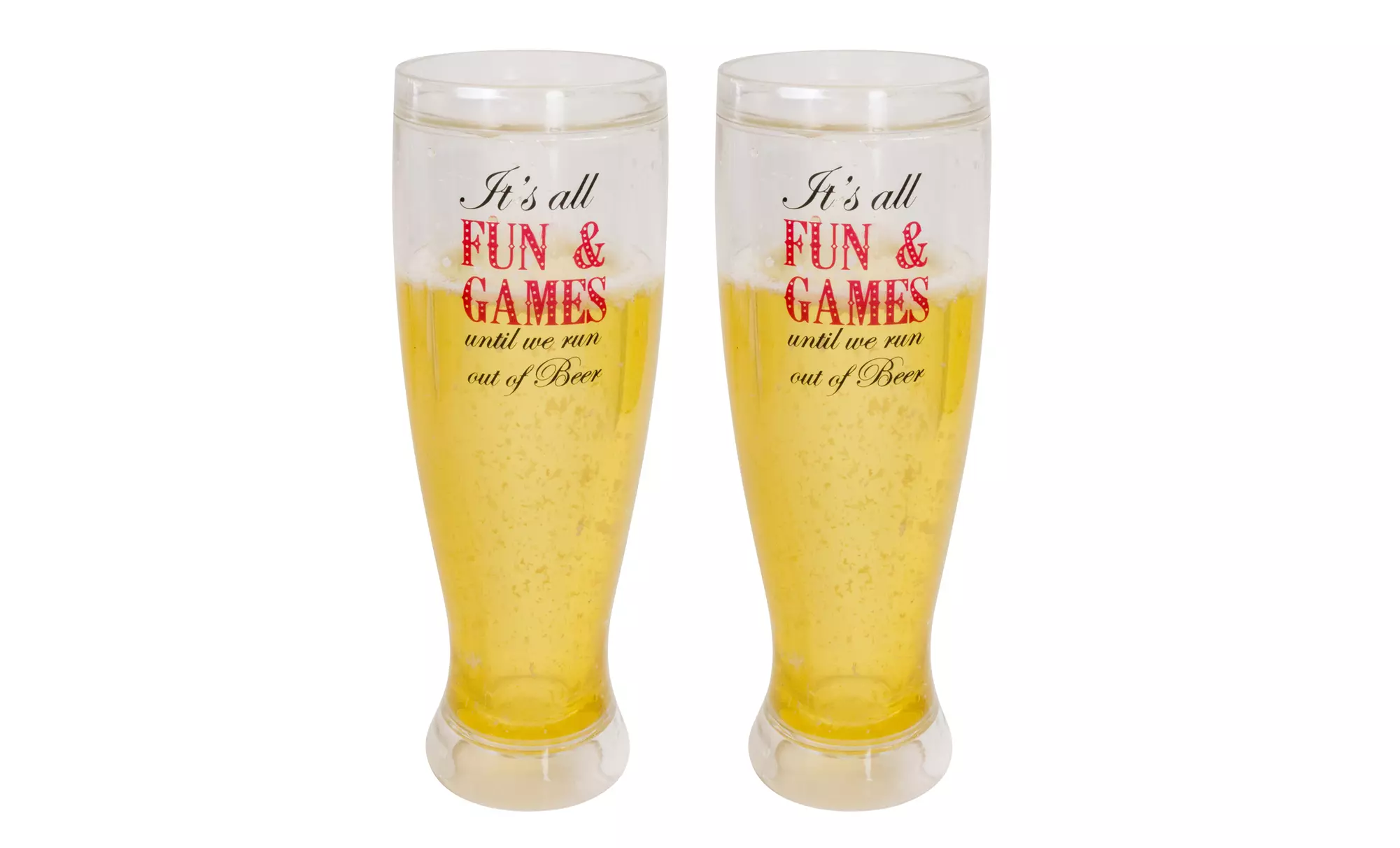 Set of 2 Frosty Double-Wall 16oz. Beer Pilsners. Multiple Designs Available. - Second Medium
