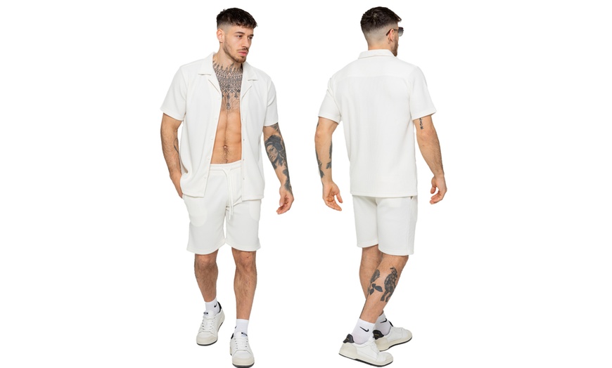 Image 8: Enzo Mens Textured Summer Outfit Set