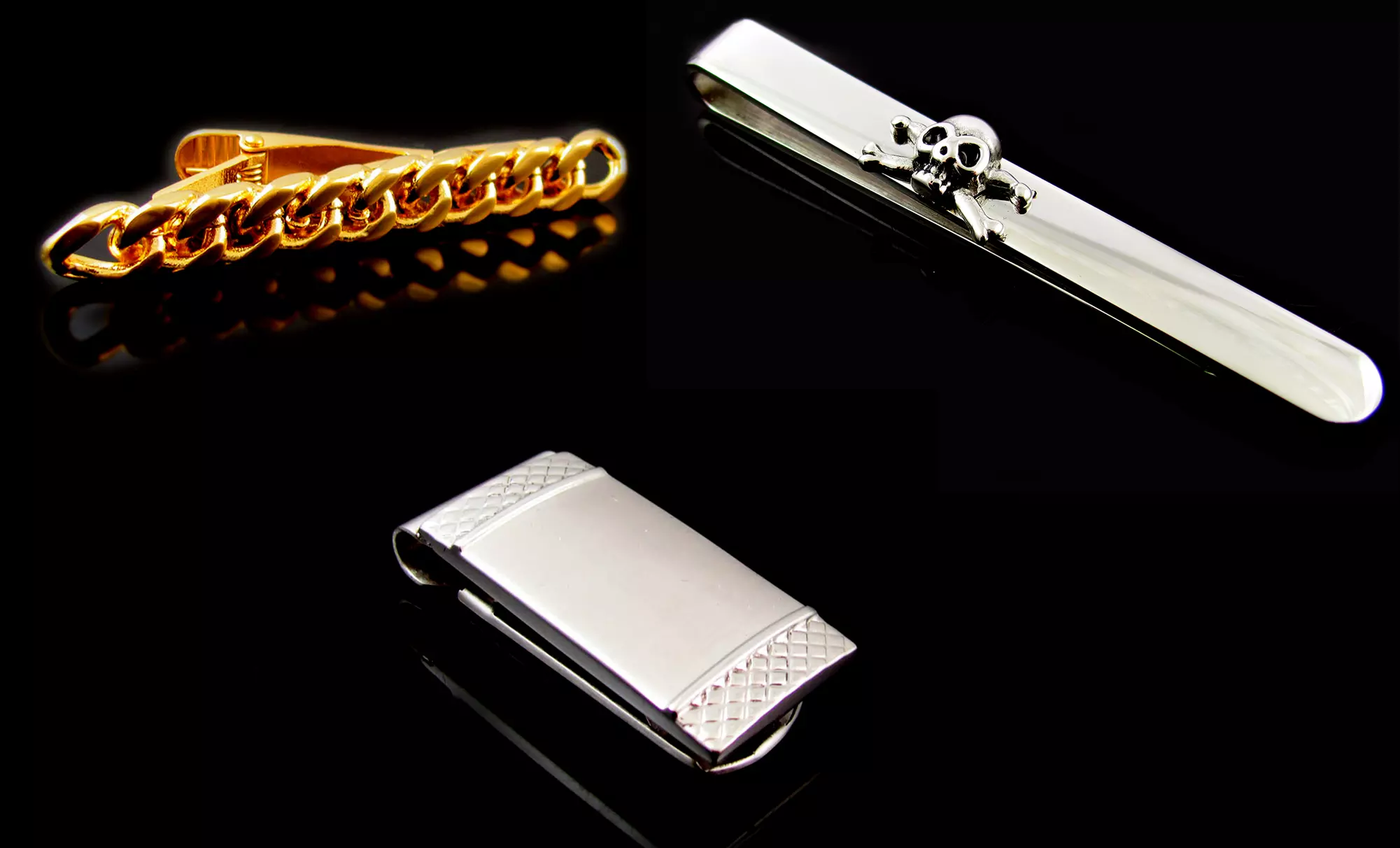 Men's Stainless Steel Tie Clip, Tie Bar, or Money Clip By Blackjack. Multiple Styles from $16.99–$21.99. Free Returns. - Primary Image