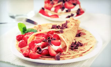 $10 for $20 Worth of Crepes or a Five- or 10-Visit Punch Card at Sofi's Crepes (Up to 68% Off) - Primary Image