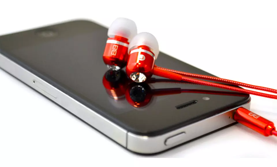 $19.99 for BassBuds Earbuds with Swarovski Elements ($85 List Price). 12 Colors Available. Free Shipping and Returns. - Second Medium