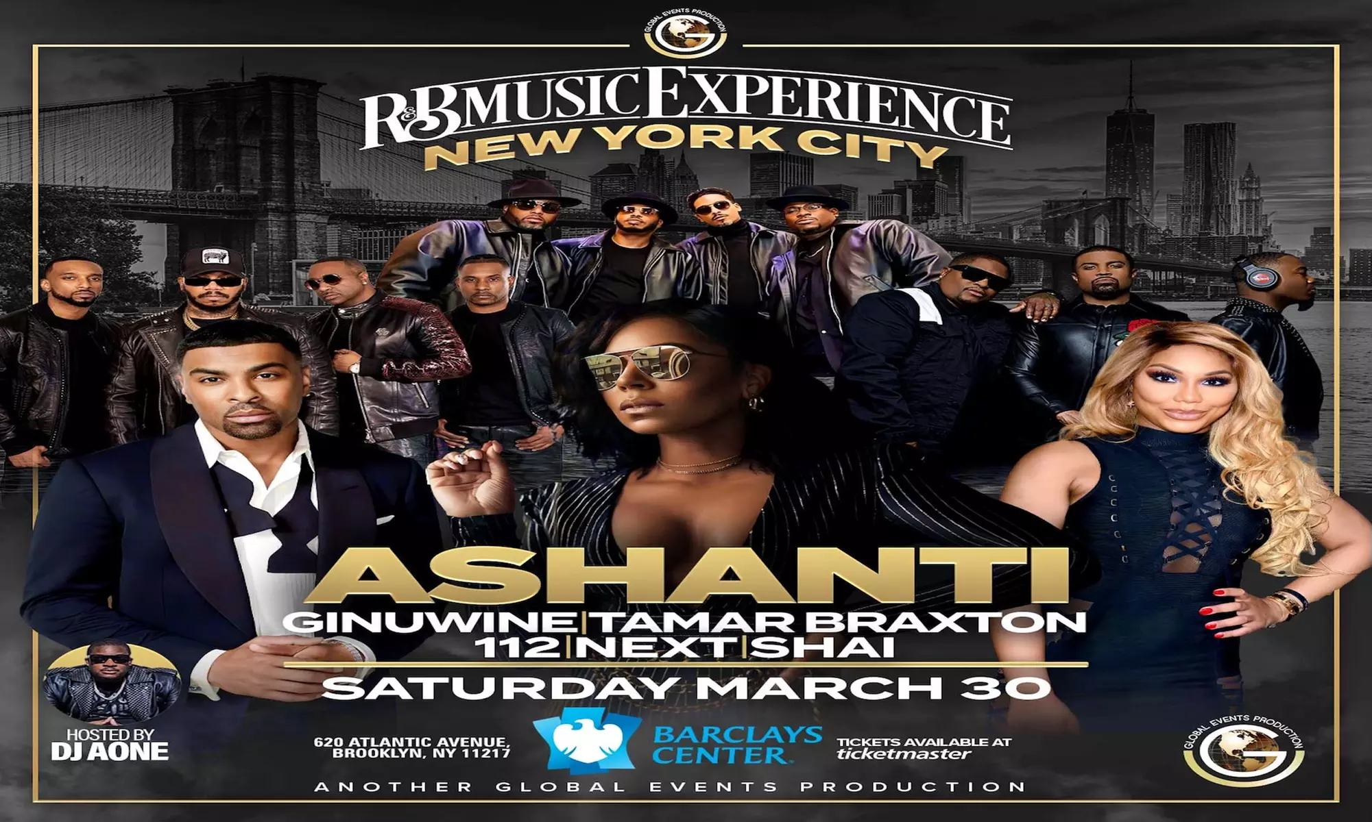 R&B Music Experience W/ Ashanti, Tamar Braxton, Ginuwine, Tamar Braxton, 112, Next, & Shai on March 30 at 7:30 p.m. - Primary Image