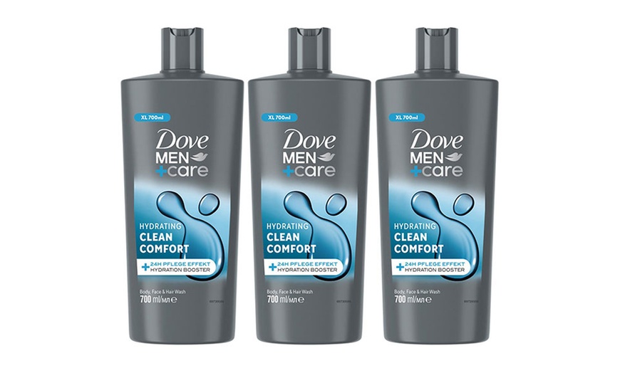 Image 3: Three-Pack Dove Men+Care 3-in-1 Body, Face and Hair Wash Collection