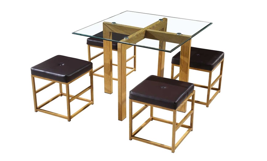 Image 2: Space-Saving Cube Dining Set