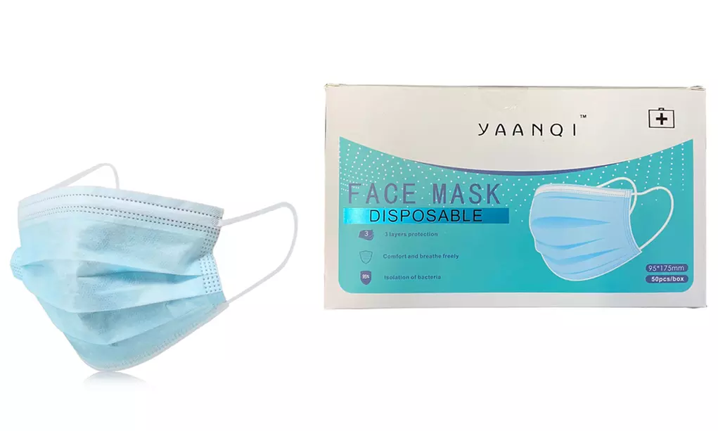 3-Ply Non-Medical Disposable Face Masks (50- or 150-Pack) - Primary Image