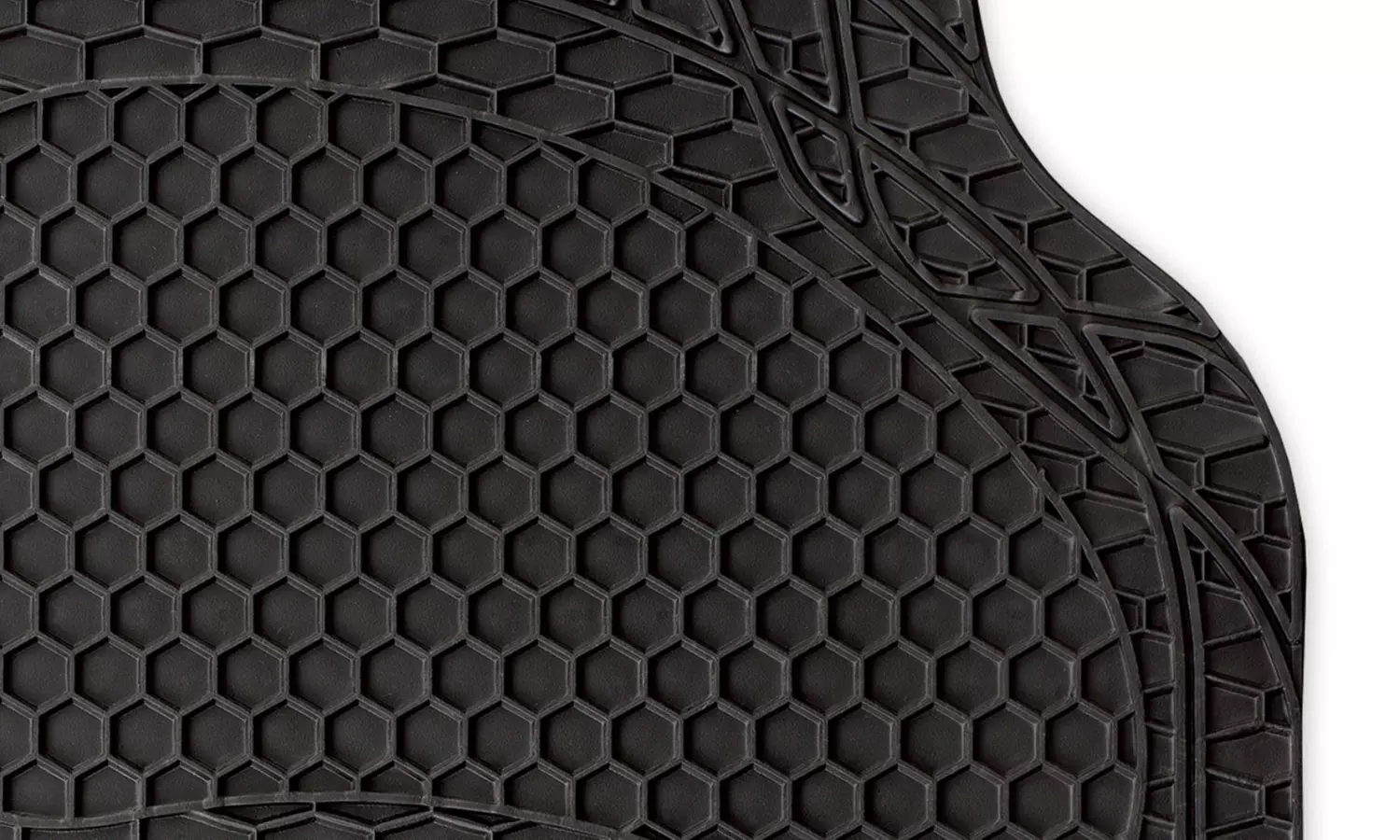 Lot de 4 tapis de voiture "Xone Albatros" en PVC avant et arrière avec texture nid d'abeille - Image 6