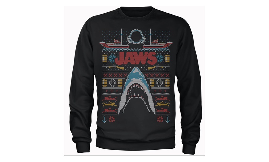 Image 1: Jaws Fairisle Men's Christmas Jumper