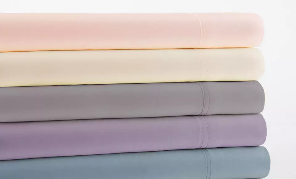 600-Thread-Count Deep-Pocket 100% Egyptian-Cotton Sheet Set - Primary Image