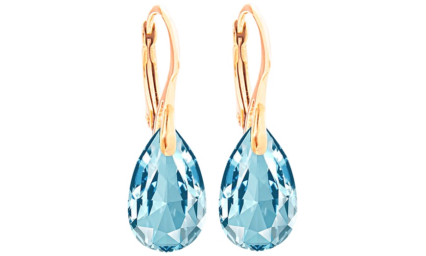 Image 13: Ah Jewellery Pear Earrings with Crystals From Swarovski®