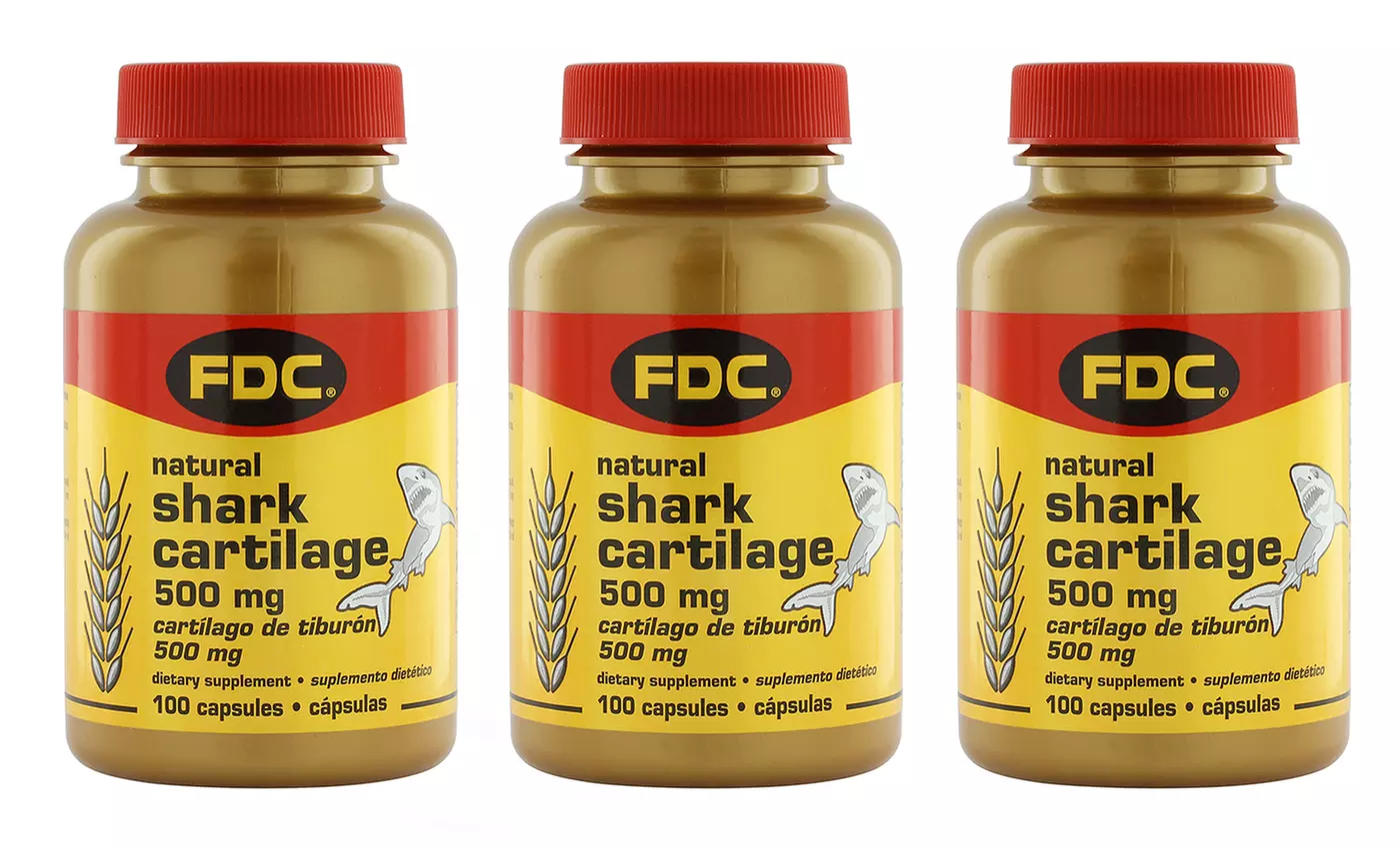 100-Count Bottles of FDC Natural Shark Cartilage Dietary Supplement from $6.99–$16.99. Multiple Packs Available. - Primary Image
