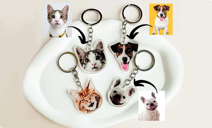 Image 2: One or Two Custom Photo Acrylic Keychains or Custom 3D Photo Keychains