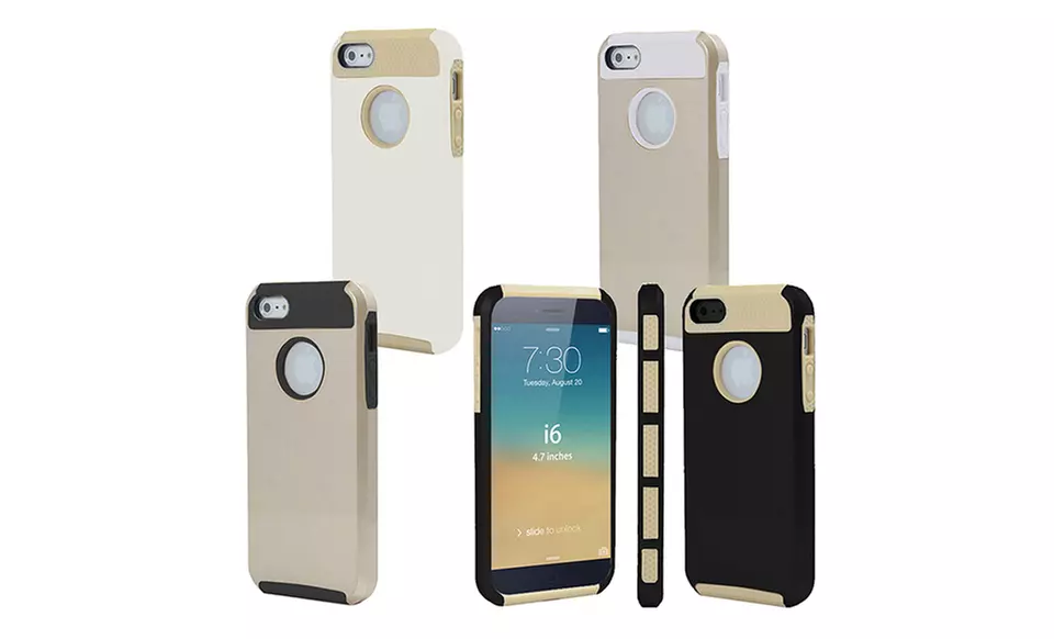 3DLuxe Dual-Layer Gold Case for 4.7" iPhone 6 or 5/5s from $7.99–$11.99  - Primary Image