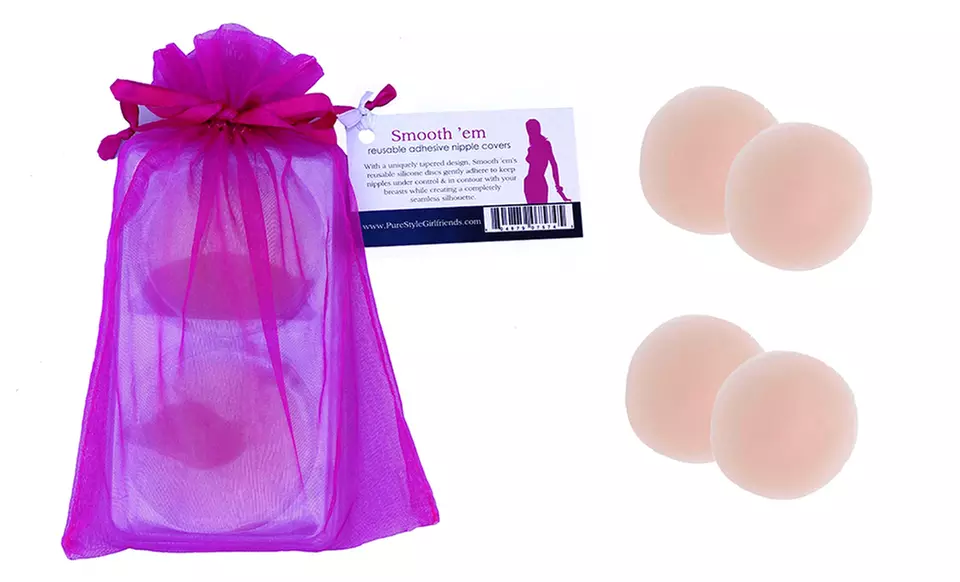 Reusable Silicone Nipple Covers with Lingerie Bag (2-Pair) - Primary Image
