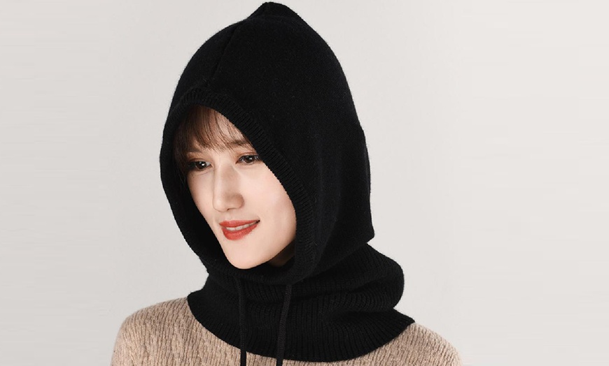 Image 5: Women's Winter Knitted Hood Beanie