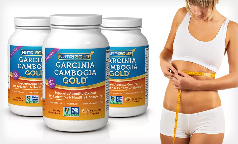 One, Two, or Three Bottles of NutriGold Garcinia Cambogia Gold Weight-Loss Supplement (Up to 71% Off). Free Shipping. - Primary Image