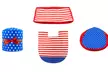 4-Piece Patriotic Bathroom Set with Contour Rug - Second Medium