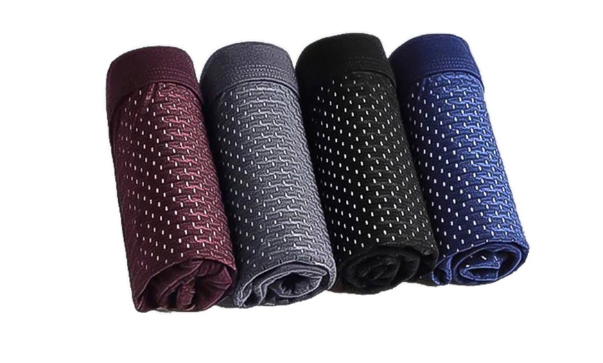 Image 3: Four-Pack of Men's Breathable Mesh Boxers