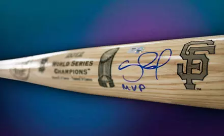 $299 for $595 Toward Louisville Slugger Commemorative Bat Signed by Chipper Jones or Pablo Sandoval from BigTimeBats.com - Primary Image