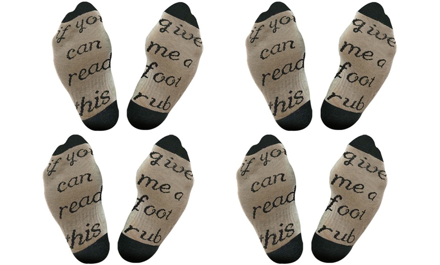 Image 5: Flo Foot Rub Slogan Socks