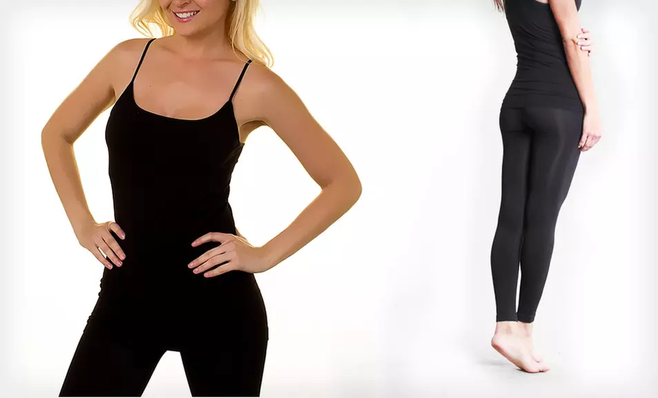 NikiBiki Seamless Long Camis in Black, White, or Nude or Ankle-Length Black Leggings (Up to 55% Off). Free Shipping. - Primary Image
