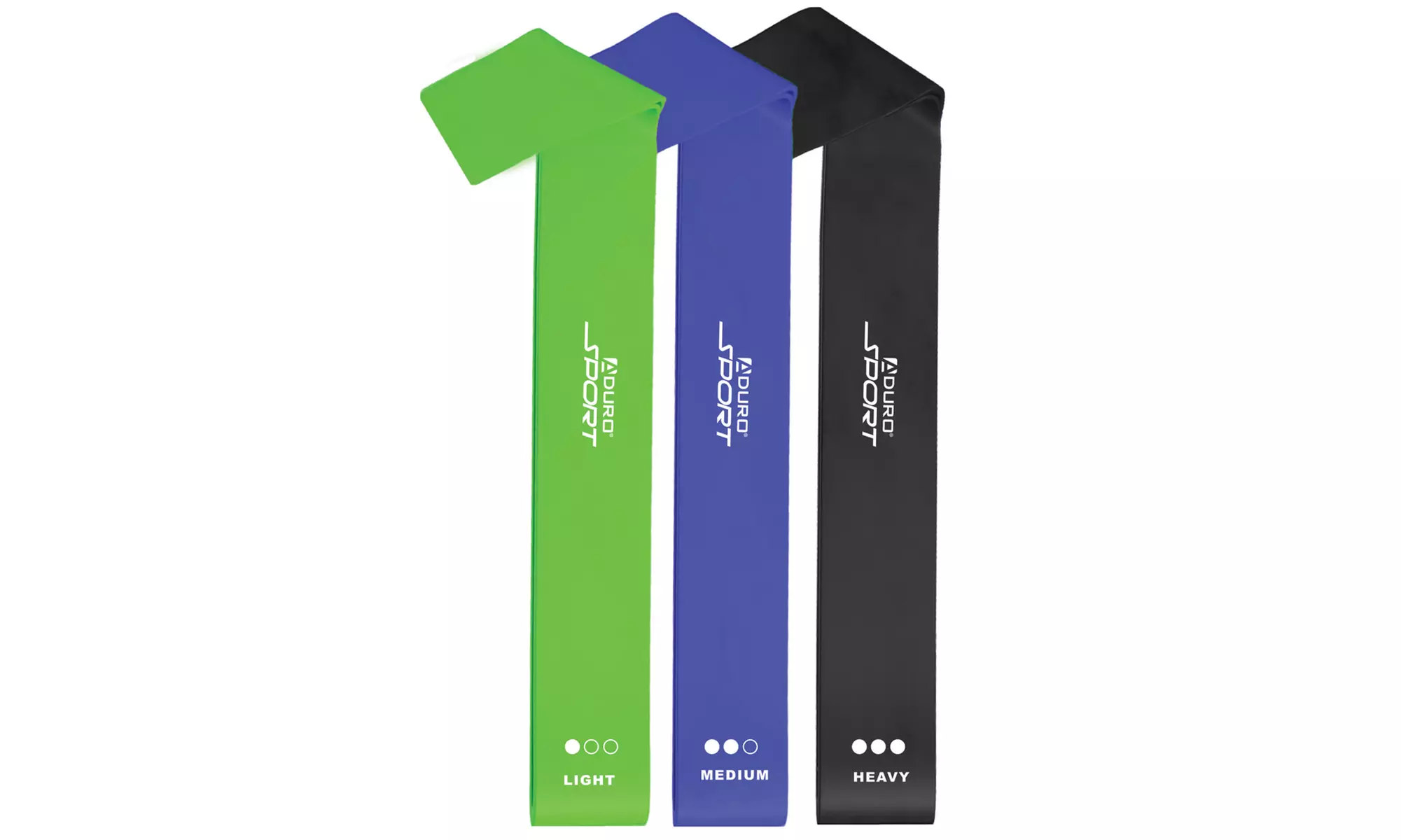 Aduro Sport Strength Training Exercise Resistance Band Set (3-Piece) - Second Medium