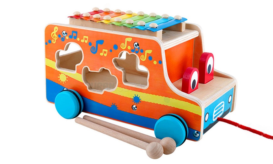 Image 2: Wooden Pull-Along Toy Car