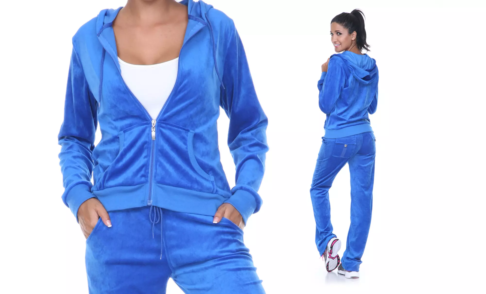 White Mark 2-Piece Velour Track Suit (Size L) - Second Medium