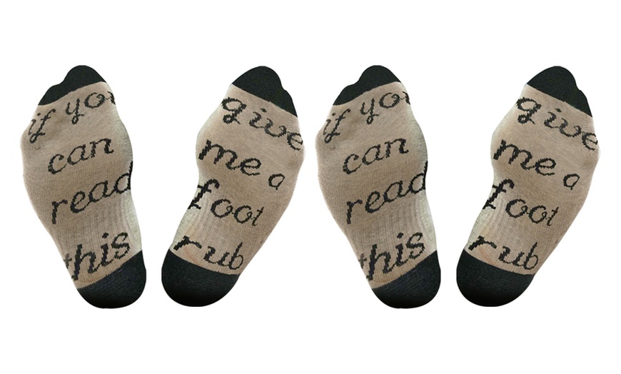 Image 4: Flo Foot Rub Slogan Socks