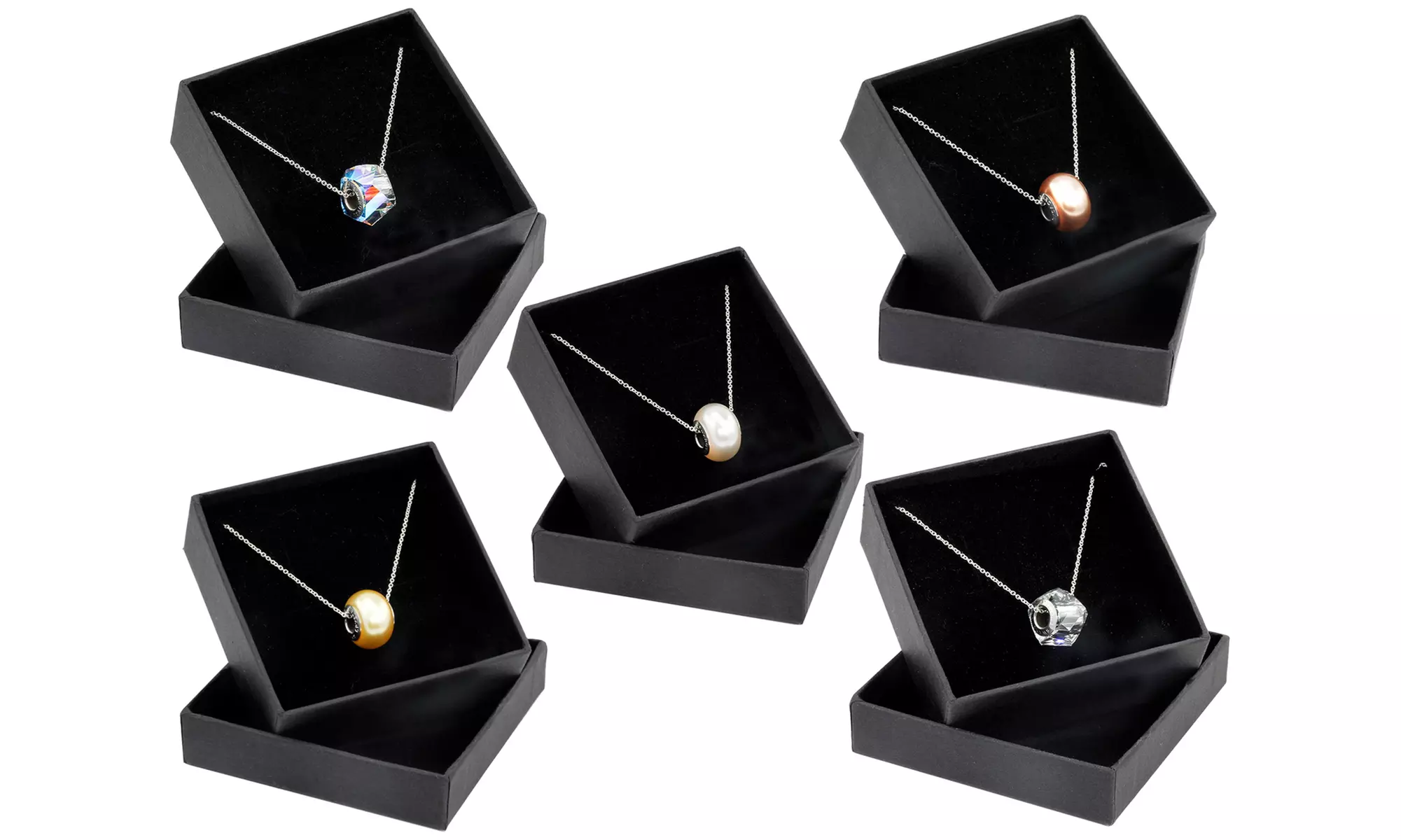 Collier avec pendentif charm Swarovski® sur chaîne en argent est livrée dans une boite cadeau - Primary Image