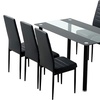 Image 3: Glass Dining Table Set with Chair Options