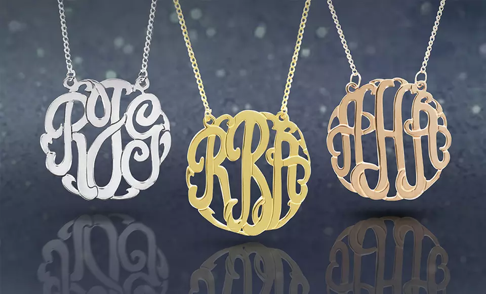 Personalized Monogram Necklace from Monogram Online. Limited Time $5 Off Price. - Primary Image