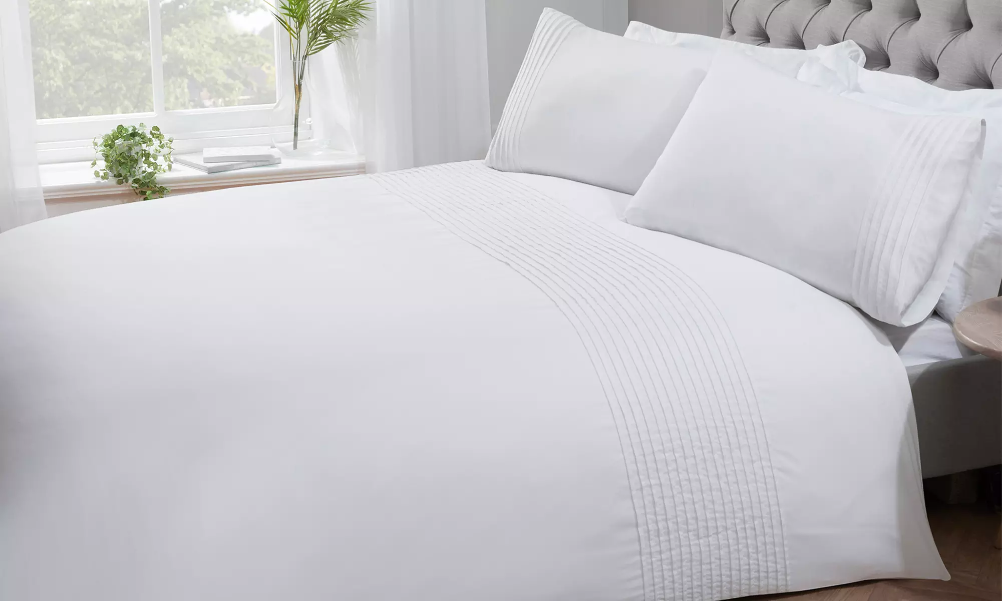Polycotton Pintuck Duvet Set