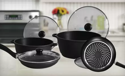 $64 for The Sharper Image Eight-Piece Cookware Set ($149.99 List Price). Free Shipping. - Primary Image