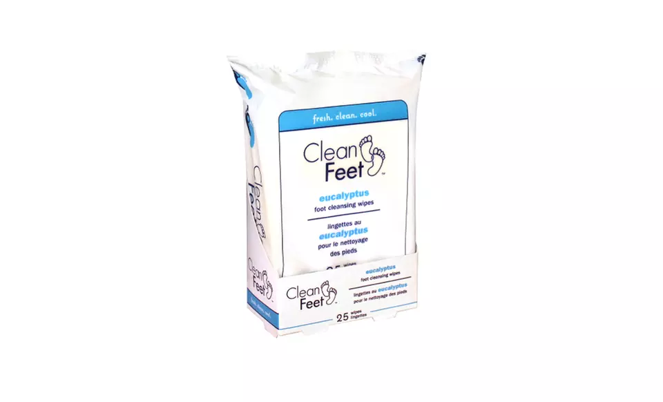 Clean Feet Foot-Cleaning Wipes Three-Pack. Multiple Options Available.  - Second Medium