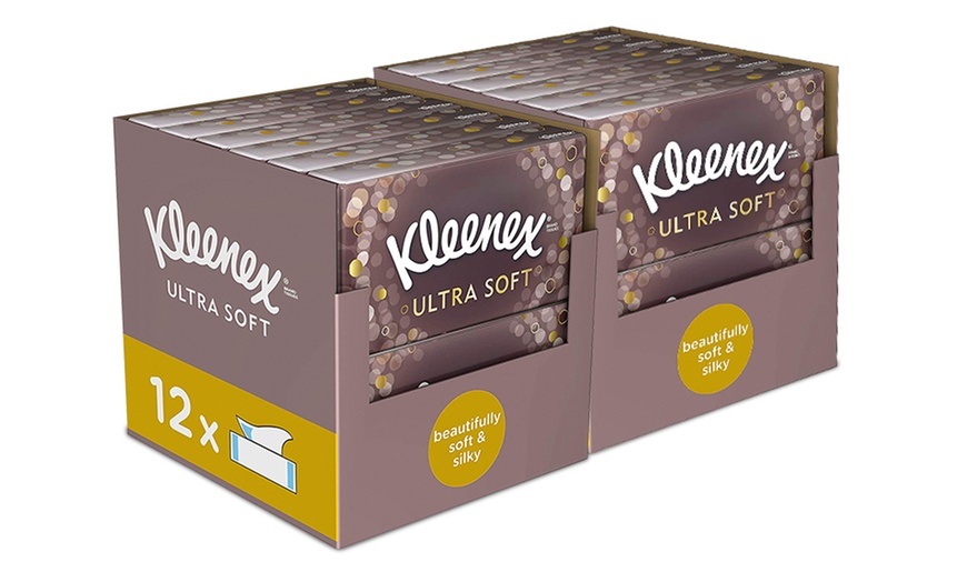 Image 6: 12 or 24 Packs of Kleenex Facial Tissues