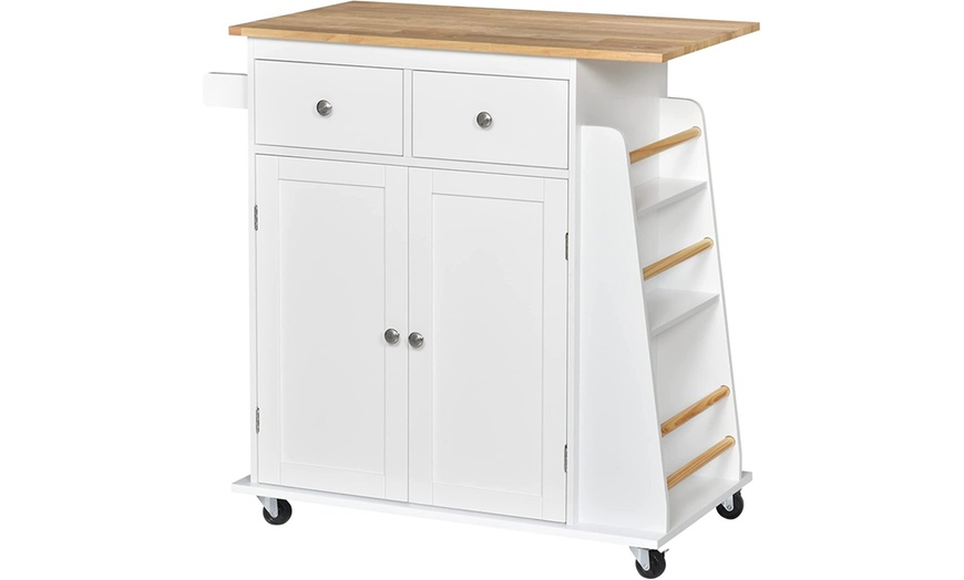 Image 33: HomCom Kitchen Trolley Cart